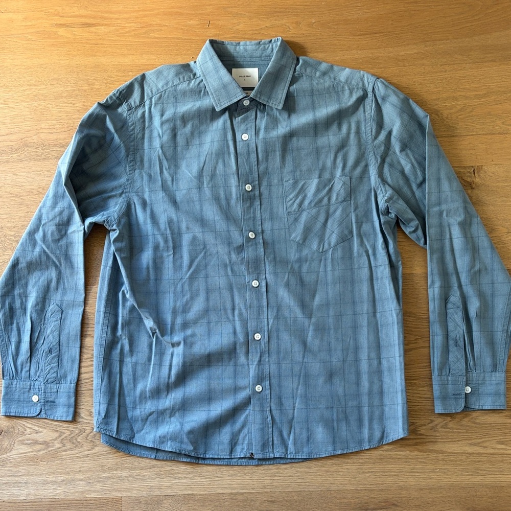 Billy Reid 100% Cotton, Blue, Button Down Shirt
